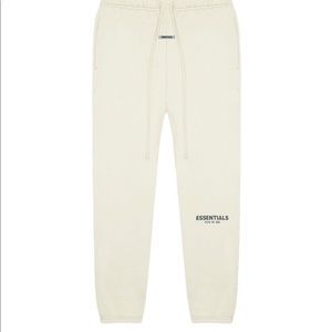 Cream Fear of God ESSENTIALS joggers XS